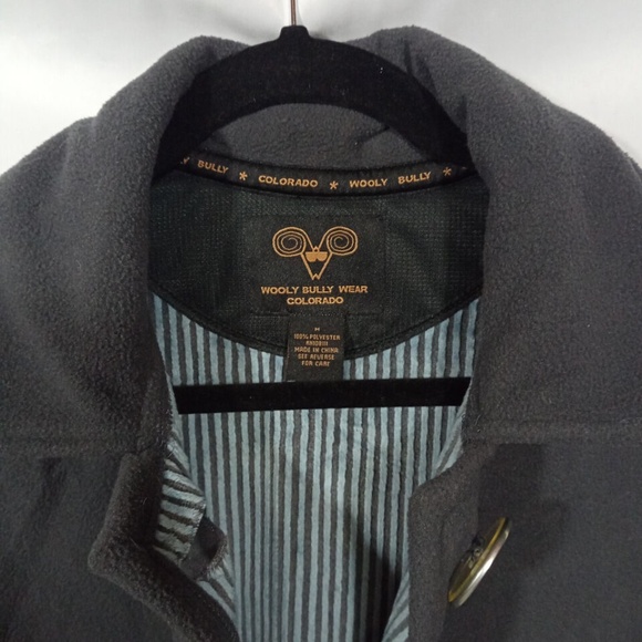 Wooly Bully Wear Colorado Fleece Blazer Womens M Gray Single Button Jacket - Picture 3 of 5